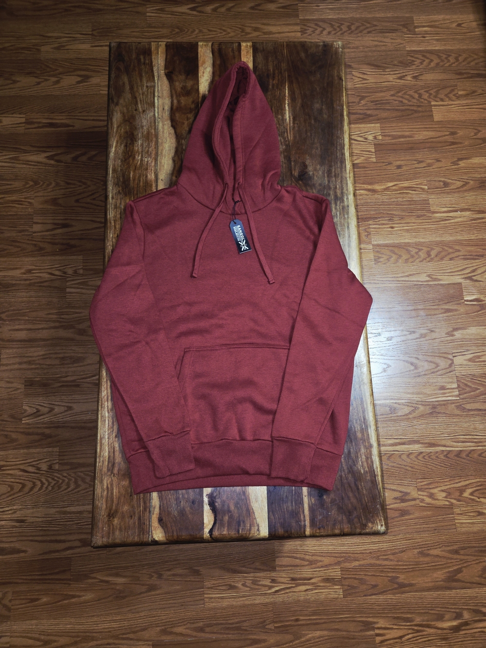 Kangol Unisex Bugundy Hooded Pullover Sweatshirt